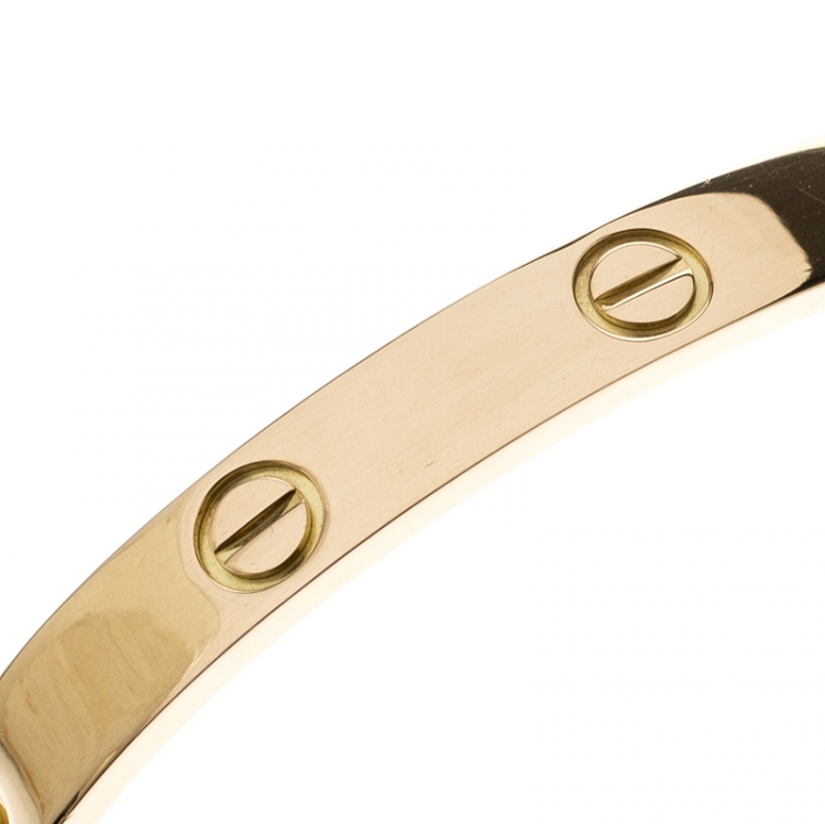 Pre Owned Cartier Love 18k Yellow Gold Bracelet 17