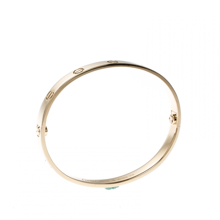 Pre Owned Cartier Love 18k Yellow Gold Bracelet 17