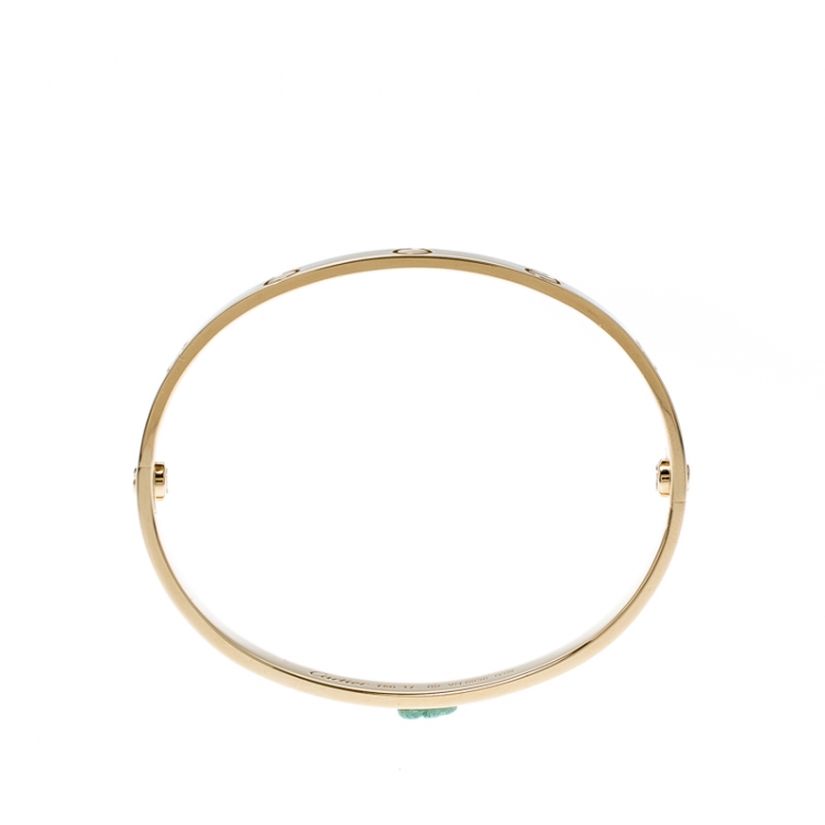 Pre Owned Cartier Love 18k Yellow Gold Bracelet 17