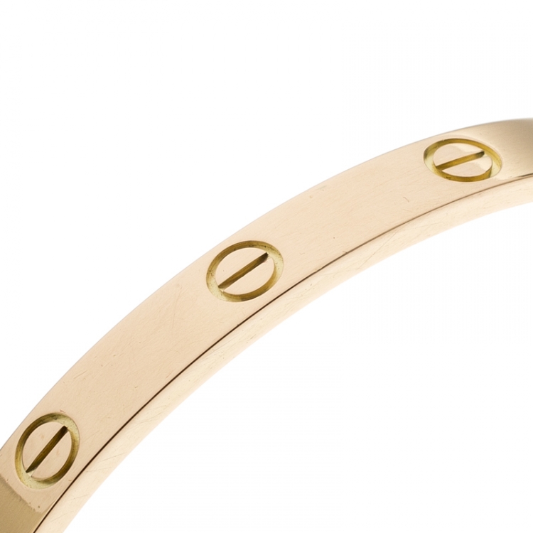Pre Owned Cartier Love 18k Yellow Gold Bracelet 17