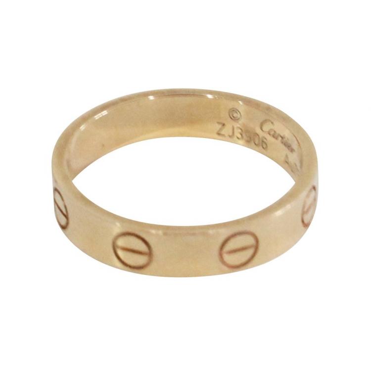 Pre Owned Cartier Love 18K Rose Gold Ring 49