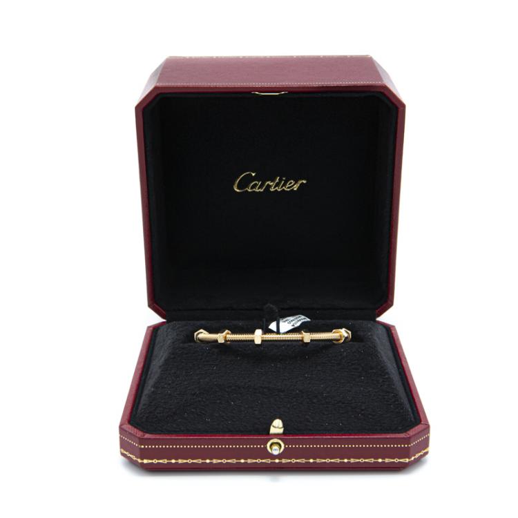 مملوكة مسبقًا Cartier 18K Rose Gold Ecrou De Cartier Bracelet Size 18