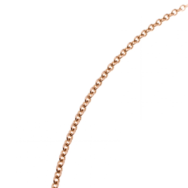 Pre Owned Cartier Love 2 Hoops 18k Rose Gold Necklace