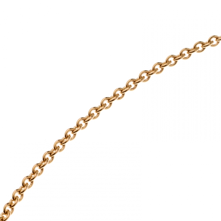 Pre Owned Cartier Love 2 Hoops 18k Yellow Gold Necklace