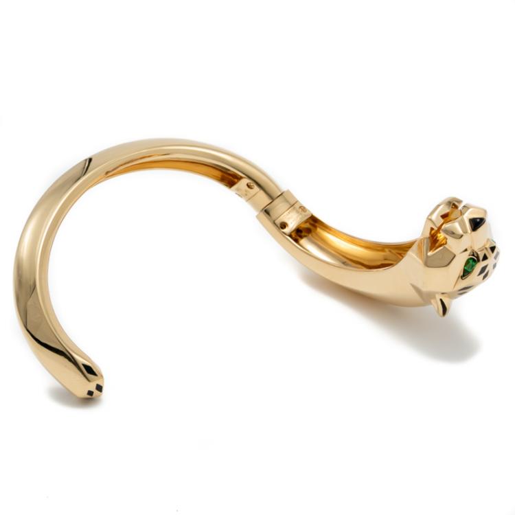 Pre Owned Cartier Yellow Gold Panthere De Cartier Bracelet Size 16