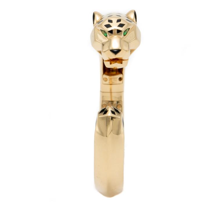 Pre Owned Cartier Yellow Gold Panthere De Cartier Bracelet Size 16