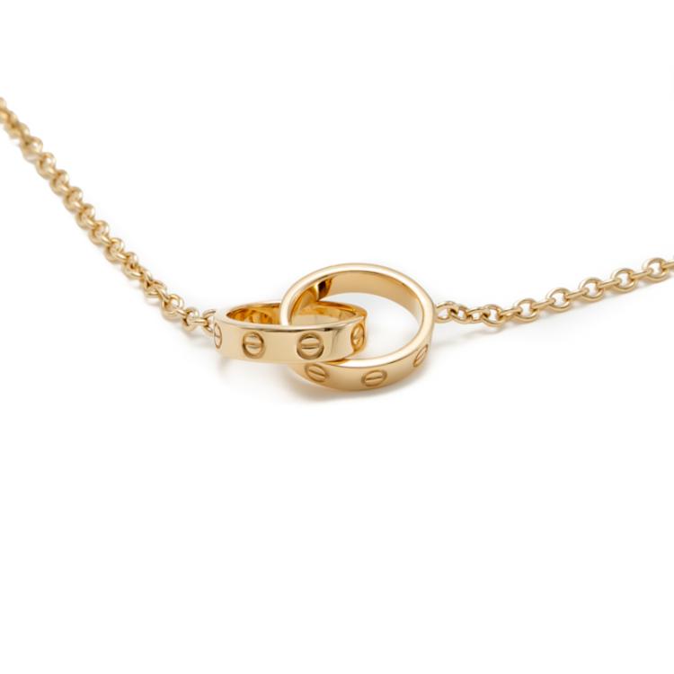 Pre Owned Cartier Love 18K Yellow Gold 2 Hoops Bracelet