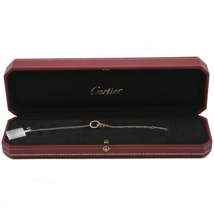 Pre Owned Cartier Love 18K Yellow Gold 2 Hoops Bracelet