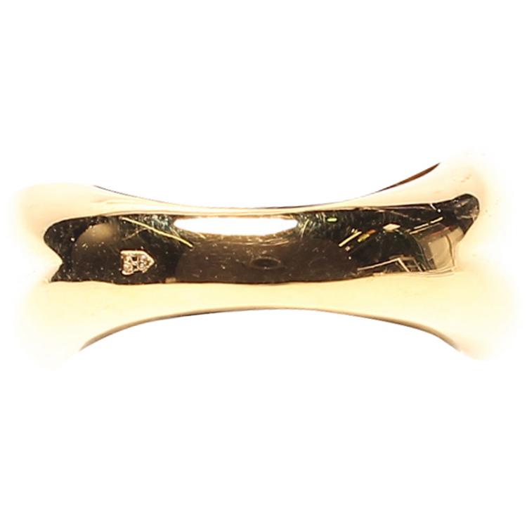 Pre Owned Cartier Blue Sapphire 18K Yellow Gold Ring Size 49