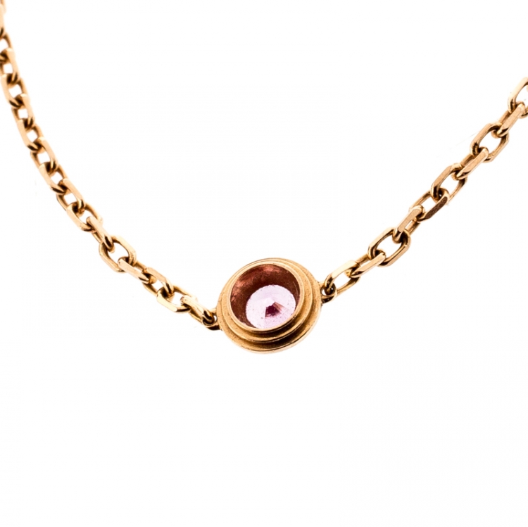 Pre Owned Cartier Saphirs Légers de Cartier Pink Sapphire 18K Rose Gold Bracelet