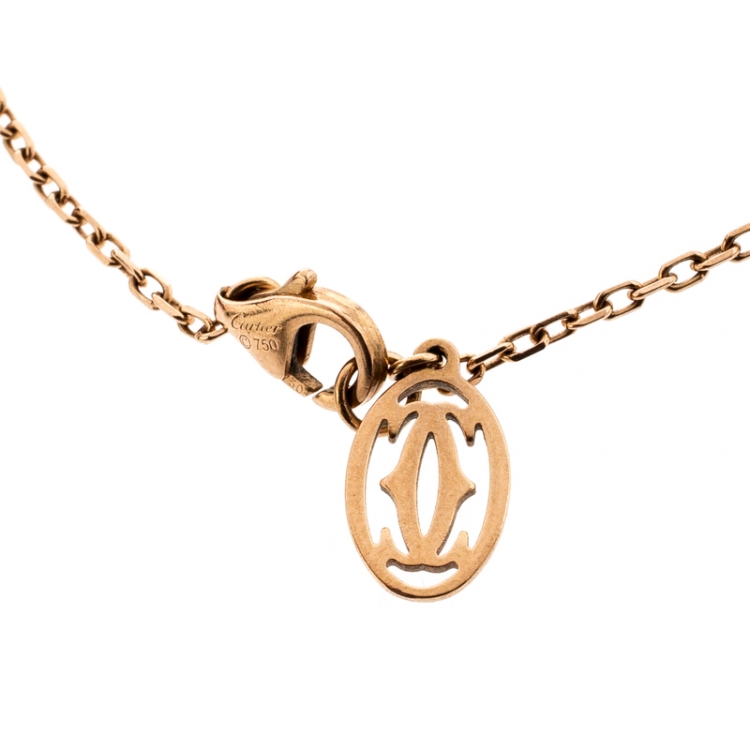 Pre Owned Cartier Saphirs Légers de Cartier Pink Sapphire 18K Rose Gold Bracelet