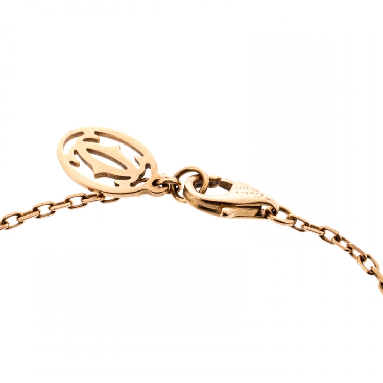 Pre Owned Cartier Saphirs Légers de Cartier Pink Sapphire 18K Rose Gold Bracelet