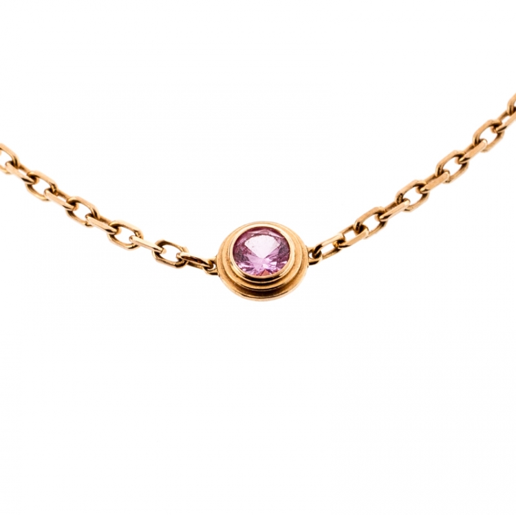Pre Owned Cartier Saphirs Légers de Cartier Pink Sapphire 18K Rose Gold Bracelet