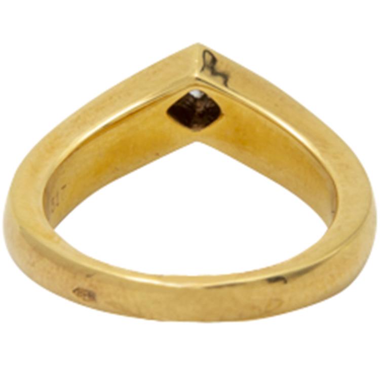 Cartier 18K Yellow Gold V Shape With 