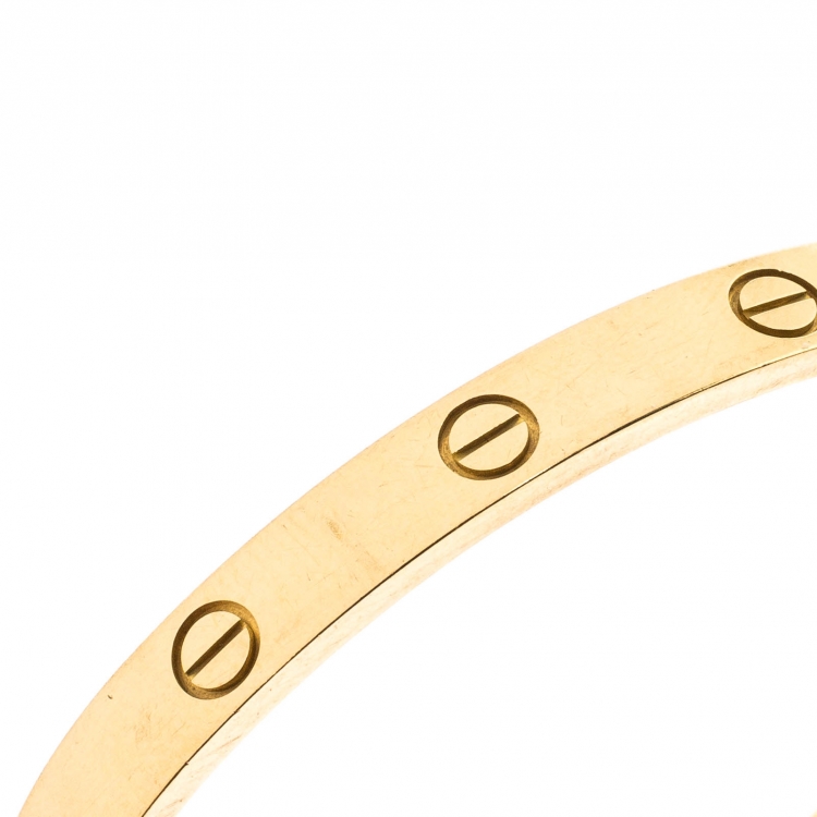 Pre Owned Cartier Love 18k Yellow Gold Bracelet 17