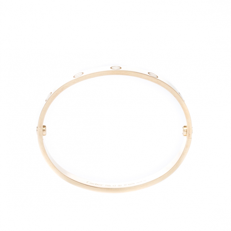 Pre Owned Cartier Love 18k Yellow Gold Bracelet 17