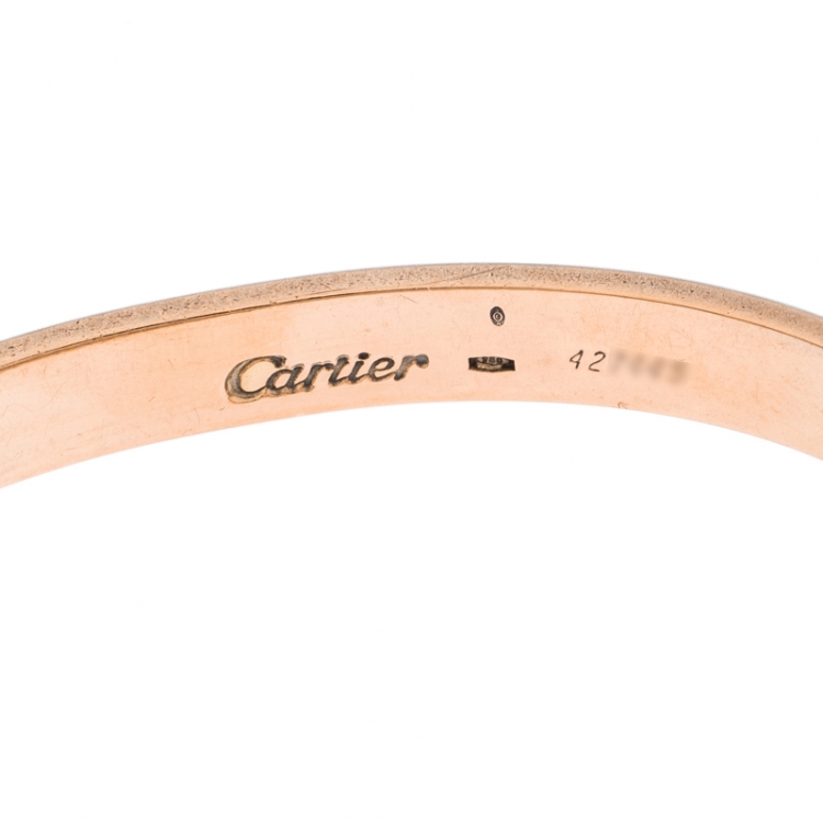 Pre Owned Cartier Love 18K Rose Gold Bracelet 15 cm