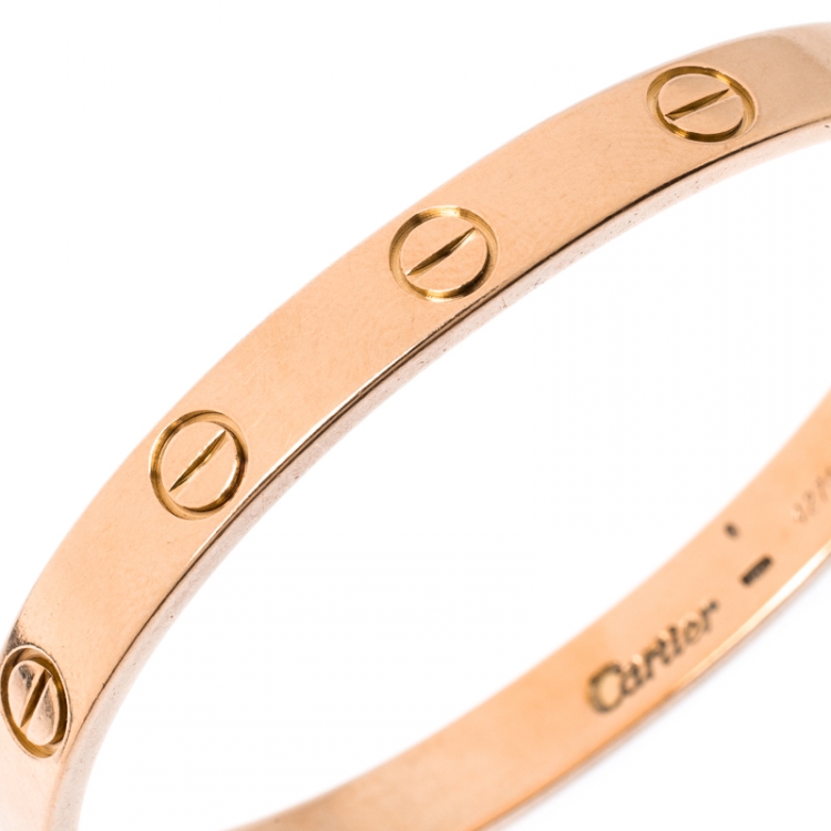 Pre Owned Cartier Love 18K Rose Gold Bracelet 15 cm