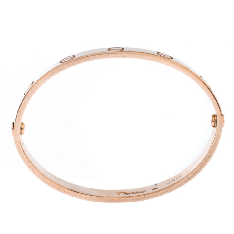Pre Owned Cartier Love 18K Rose Gold Bracelet 15 cm