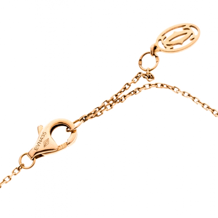Pre Owned Cartier Diamants Légers De Cartier Diamond 18k Rose Gold XS Bracelet