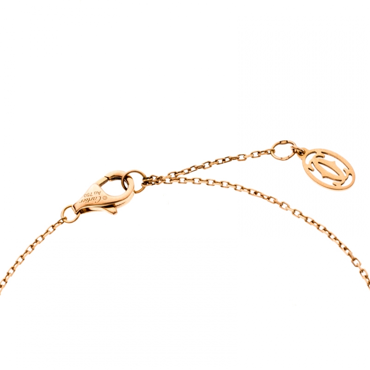 Pre Owned Cartier Diamants Légers De Cartier Diamond 18k Rose Gold XS Bracelet