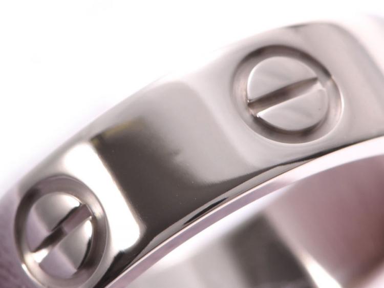 Pre Owned Cartier Astro Love 18k White Gold Ring Size 51