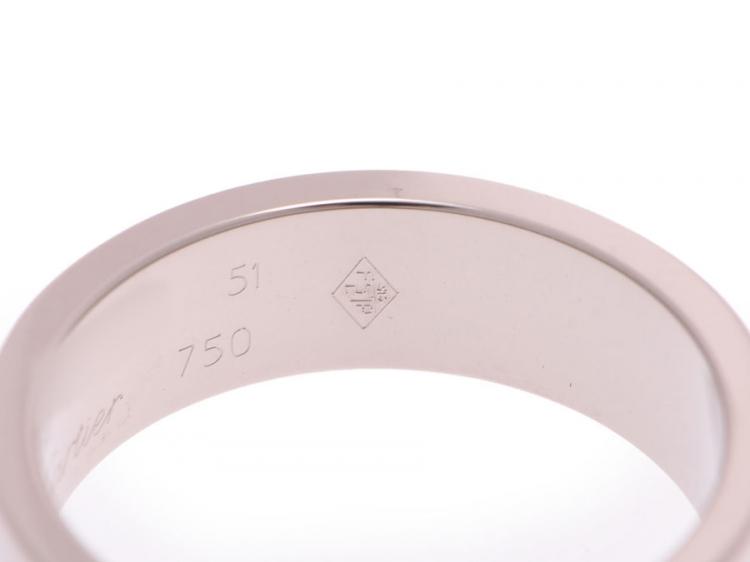 Pre Owned Cartier Astro Love 18k White Gold Ring Size 51