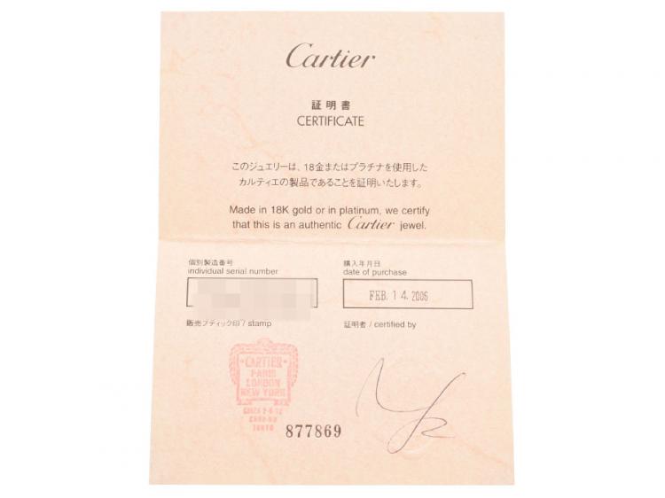 Pre Owned Cartier C De Cartier 18K Rose Gold Diamond Ring Size 55