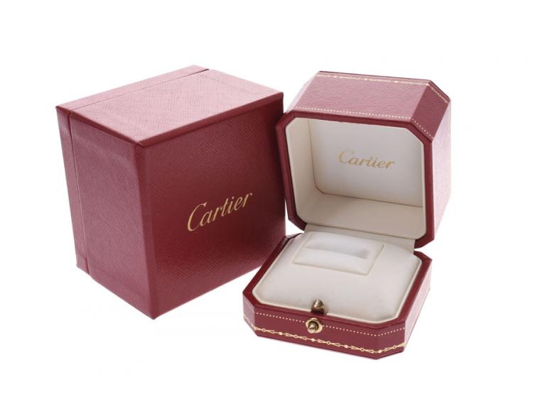 Pre Owned Cartier C De Cartier 18K Rose Gold Diamond Ring Size 55