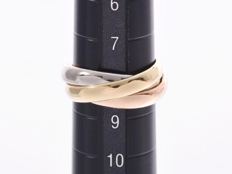 Pre Owned Cartier Trinity Ring 18k Rose Gold Band Ring Size 48