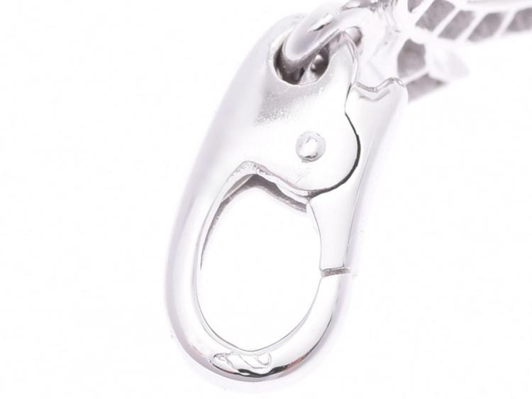 Pre Owned Cartier 2C Charm 18K White Gold And Diamond Pendant 