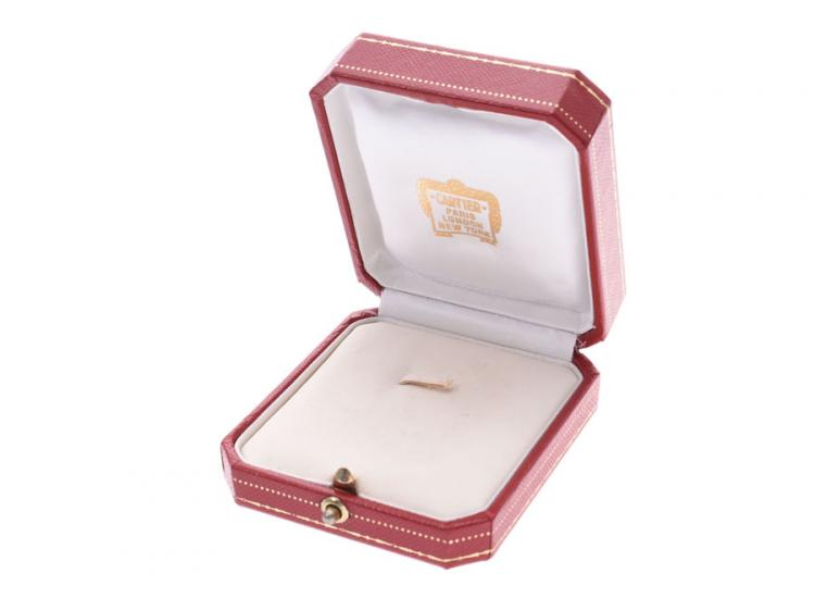 Pre Owned Cartier 2C Charm 18K White Gold And Diamond Pendant 
