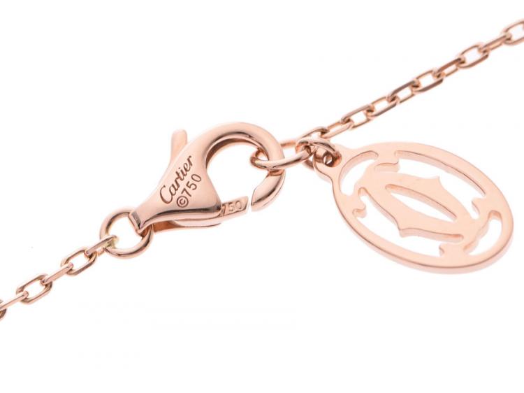 Pre Owned Cartier Diamanreger 18K Rose Gold And Diamond Pendant Necklace