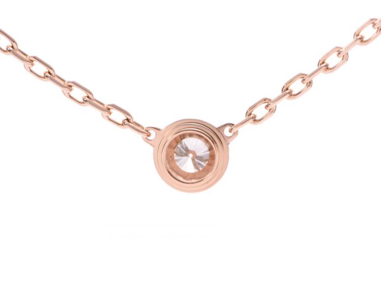 Pre Owned Cartier Diamanreger 18K Rose Gold And Diamond Pendant Necklace