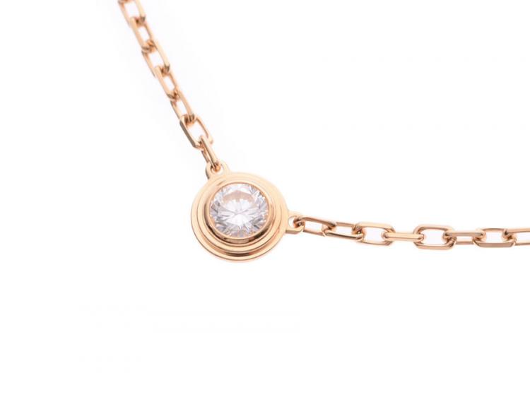 Pre Owned Cartier Diamants Légers Diamond 18k Yellow Gold Pendant Necklace