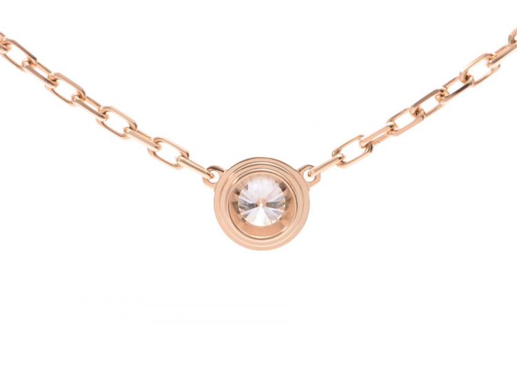Pre Owned Cartier Diamants Légers Diamond 18k Yellow Gold Pendant Necklace