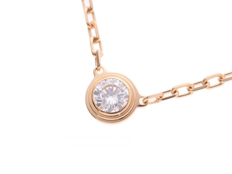 Pre Owned Cartier Diamanreger 18K Yellow Gold And Diamond Pendant Necklace