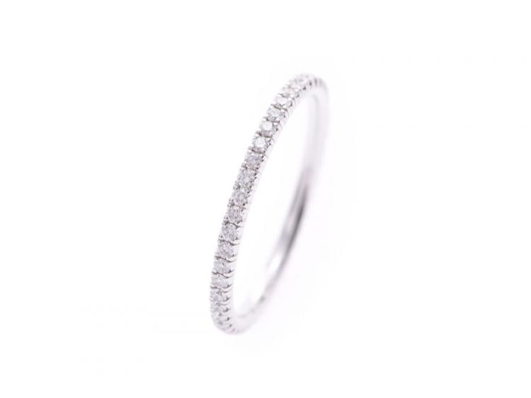 Pre Owned Cartier Diamond Eternity Band Ring Size 47