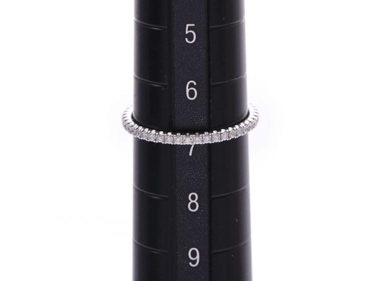 Pre Owned Cartier Diamond Eternity Band Ring Size 47