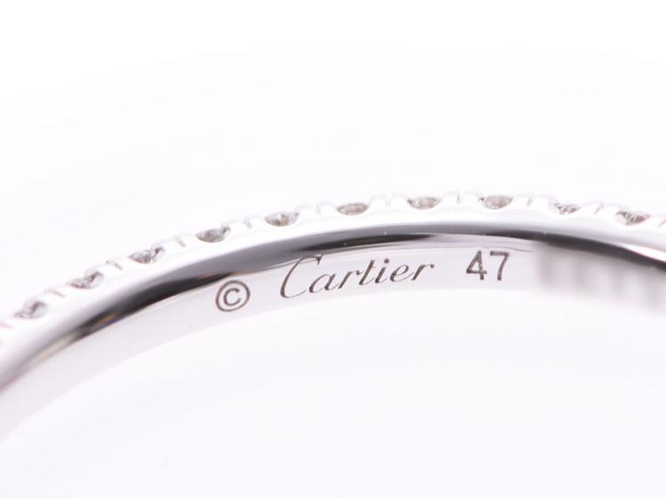 Pre Owned Cartier Diamond Eternity Band Ring Size 47