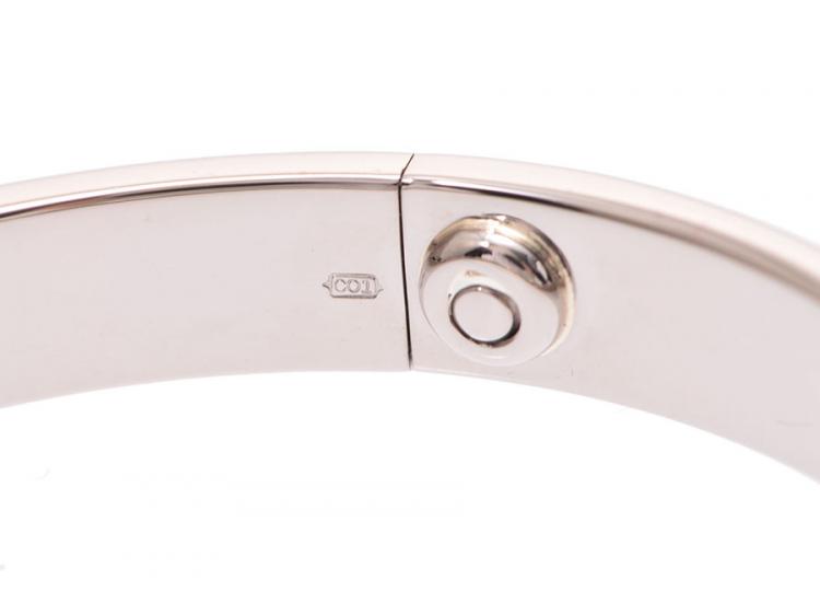Pre Owned Cartier Love 18k White Gold Bracelet 16