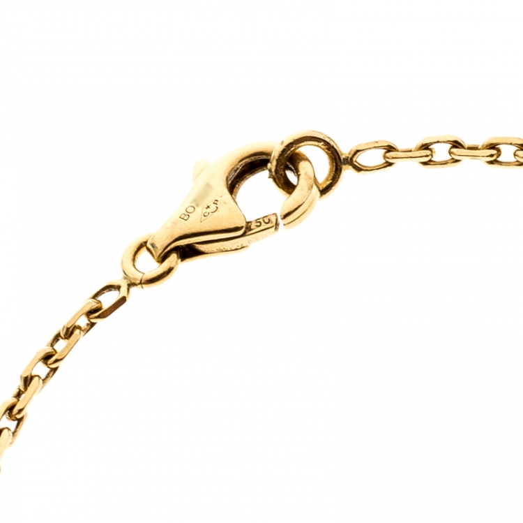 Pre Owned Cartier C Logo Baby ID Bar 18K Yellow Gold Bracelet