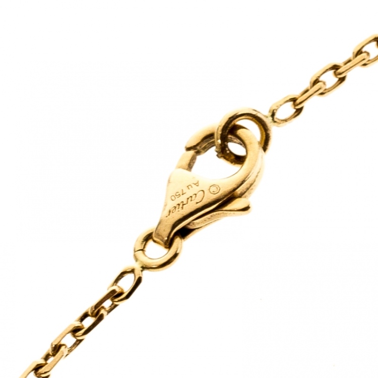 Pre Owned Cartier C Logo Baby ID Bar 18K Yellow Gold Bracelet