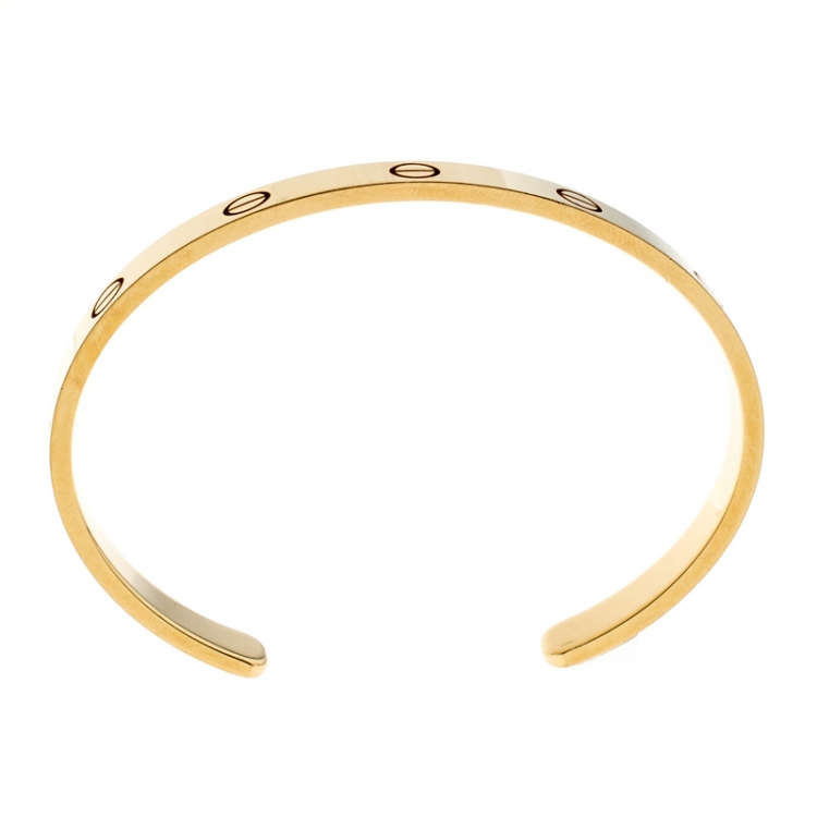 مملوكة مسبقًا Cartier Love 18k Yellow Gold Open Bracelet 18