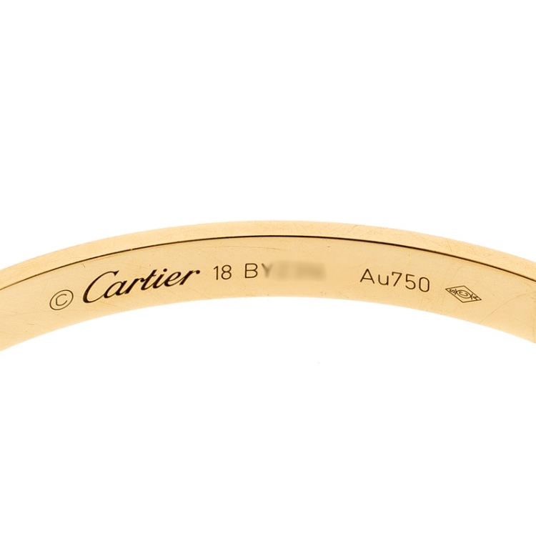 مملوكة مسبقًا Cartier Love 18k Yellow Gold Open Bracelet 18