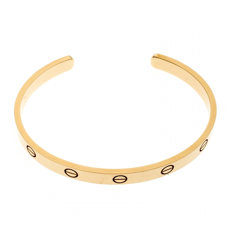 مملوكة مسبقًا Cartier Love 18k Yellow Gold Open Bracelet 18