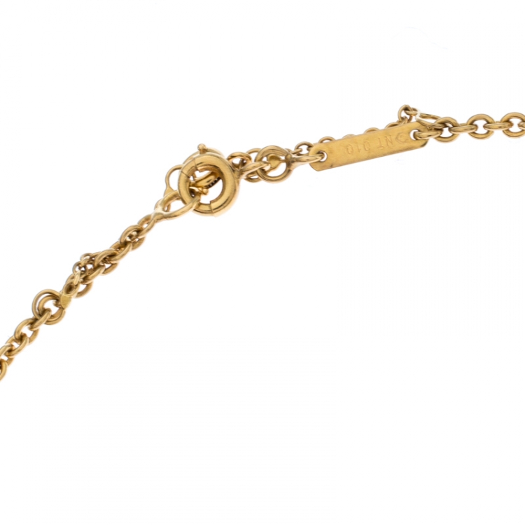 Pre Owned Cartier Trinity 3 Tone 18k Gold Pendant Necklace