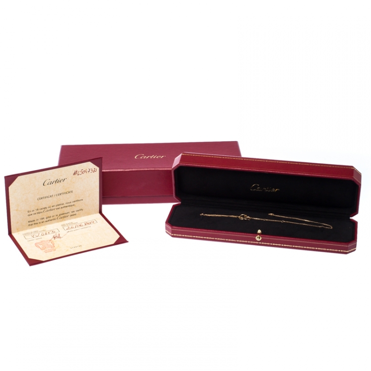 Pre Owned Cartier Trinity Three Tone 18K Gold Chain Bracelet