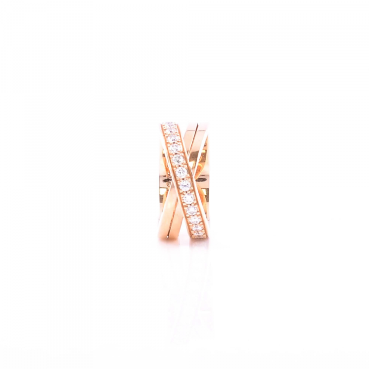 Pre Owned Cartier Etincelle De Cartier 18K Rose Gold & Diamonds Ring Size 53