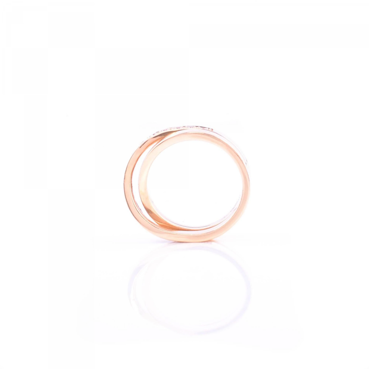 Pre Owned Cartier Etincelle De Cartier 18K Rose Gold & Diamonds Ring Size 53